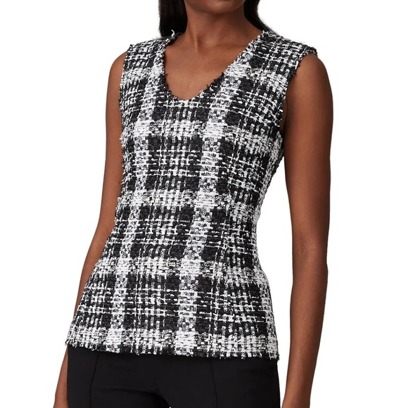Theory Sculpt Tweed Top - Picture 1 of 5
